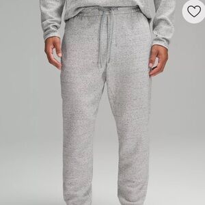 Lululemon Men’s At Ease Textured Knit Cotton Jogger Heathered Melody Light Gray